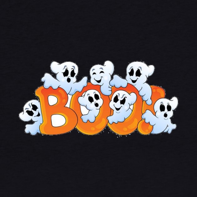Ghost Boo Halloween Tee Shirt by Bunnuku